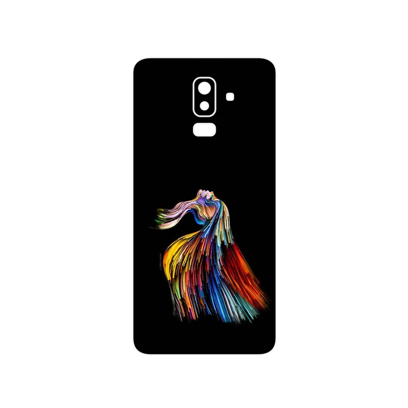 برچسب پوششی ماهوت مدل Rainbow Hair Digital Art مناسب برای گوشی موبایل سامسونگ Galaxy J8