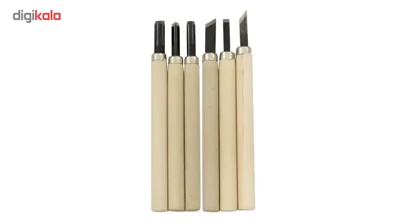 مغار بیانو طرح دسته چوبی مجموعه 6 عددی