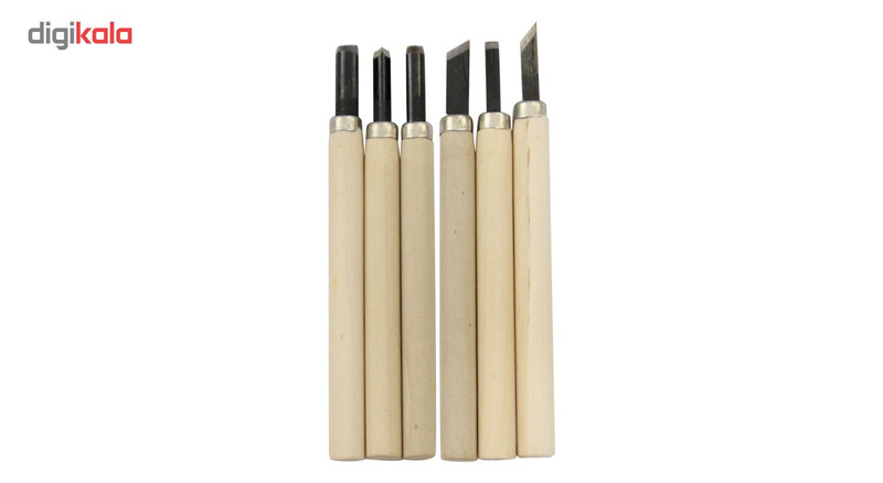 مغار بیانو طرح دسته چوبی مجموعه 6 عددی