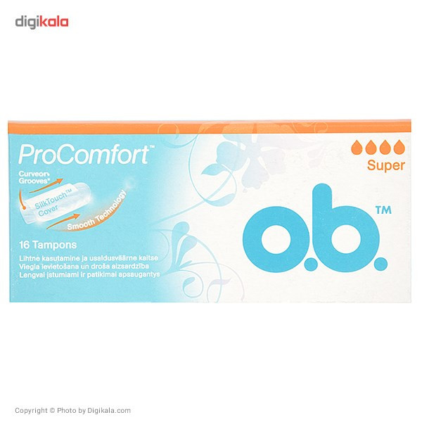 تامپون او.بی سری Procomfort مدل Super بسته 16 عددی