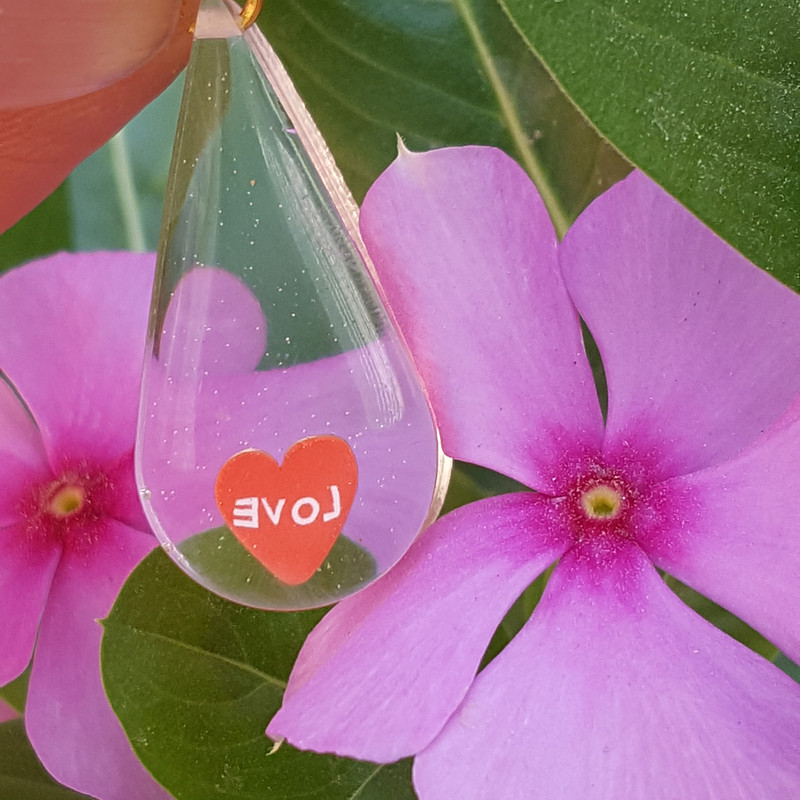 گردنبند دخترانه مدل قطره وقلب love گردنبند دخترانه مدل قطره وقلب love