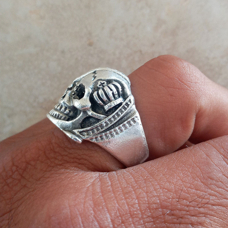 انگشتر مردانه مدل جمجمه کد ES-CE2
