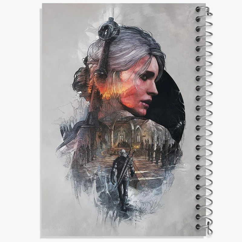 دفتر ژورنال نویسی 50 برگ خندالو مدل نقطه ای طرح سیری ویچر کد 30930