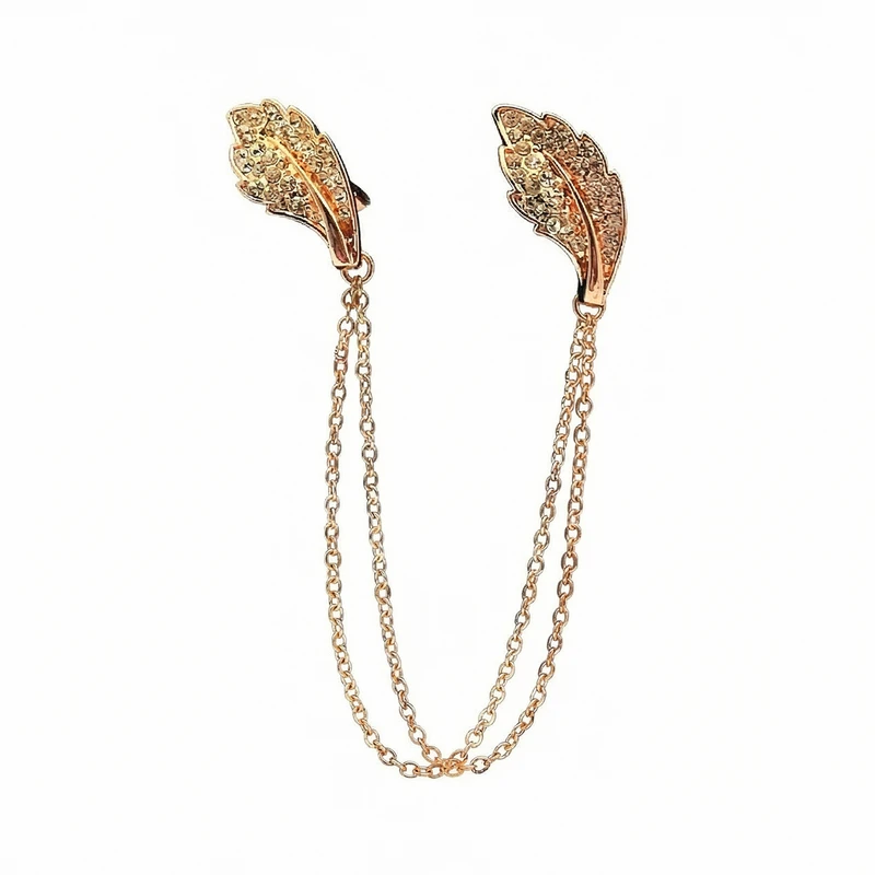 گل سینه زنانه مدل برگ