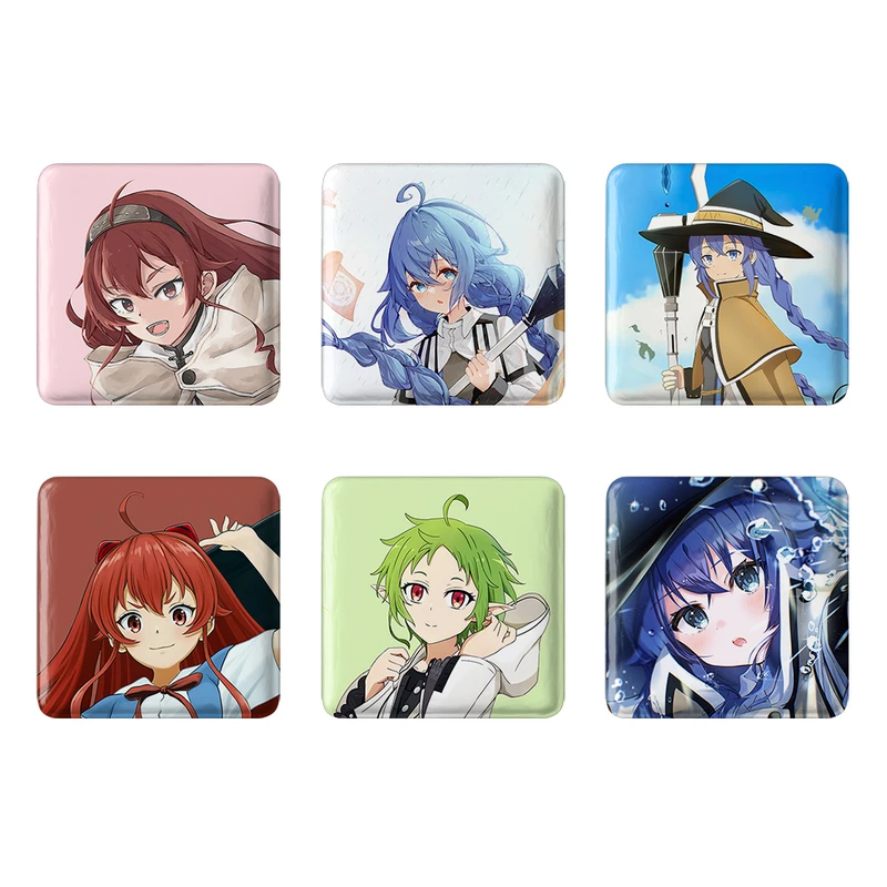 مگنت خندالو طرح انیمه موشوکو تنسی Mushoku Tensei کد 1510A مجموعه 6 عددی