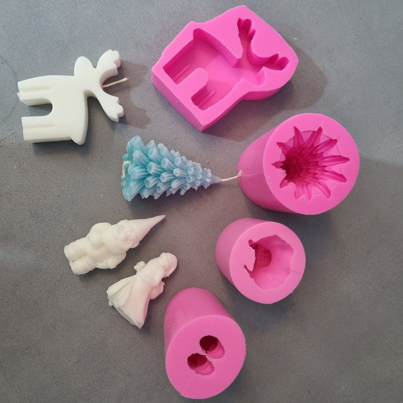 قالب شمع مدل ست کریسمس کد C01 مجموعه 4 عددی