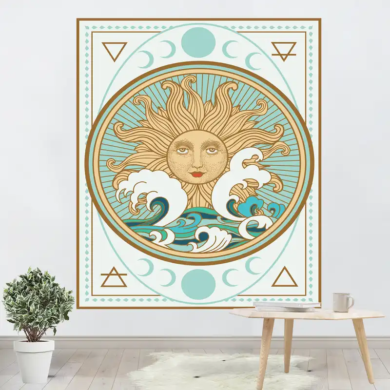 پوستر پارچه ای مدل بکدراپ خورشید کد 0011