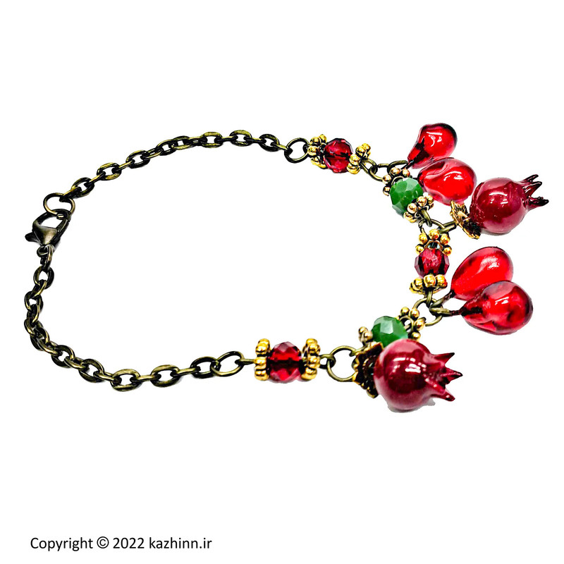 دستبند دخترانه مدل انار طرح یلدایی کد b.17.55