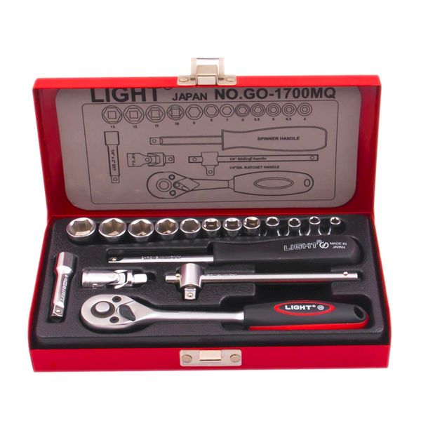 مجموعه 17 عددی بکس 1/4 لایت مدل GO- 1700 مجموعه 17 عددی بکس 1/4 لایت مدل GO- 1700