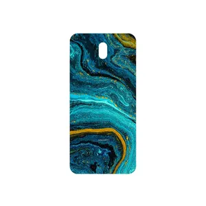MAHOOT Turquoise marblewith golden streaks Cover Sticker for Nokia 3.2 TA-1156
