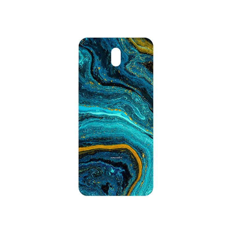 برچسب پوششی ماهوت مدل Turquoise marblewith golden streaks مناسب برای گوشی موبایل نوکیا 3.2 TA-1156