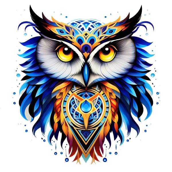 استیکر پارچه و لباس پاد آفرین طرح جغد کد 4157