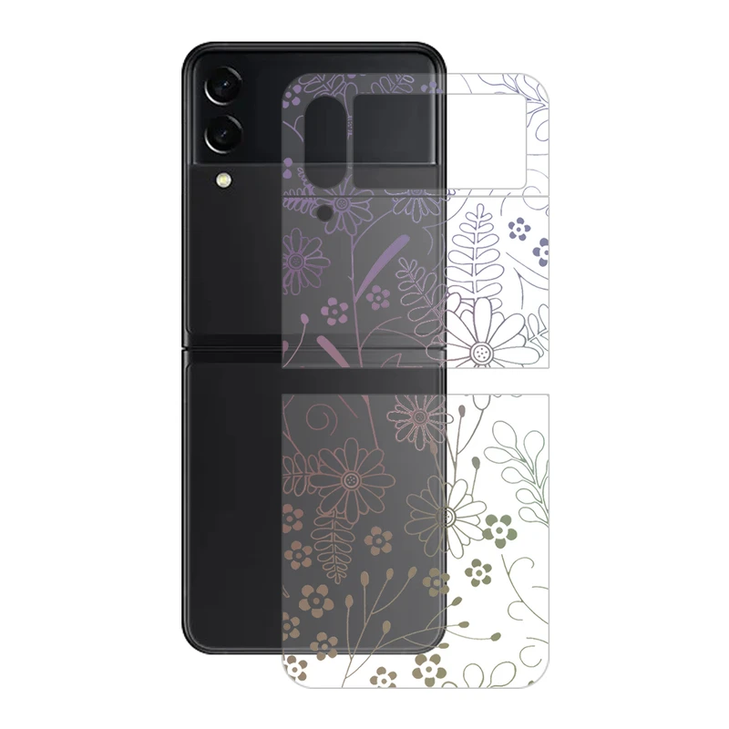 برچسب پوششی ریمکس مدل Clea طرح گل مناسب برای گوشی موبایل سامسونگ Galaxy Z Flip3