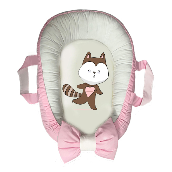 سرویس خواب سه تکه نوزاد مدل گارد محافظ دار طرح کیتی کد 02