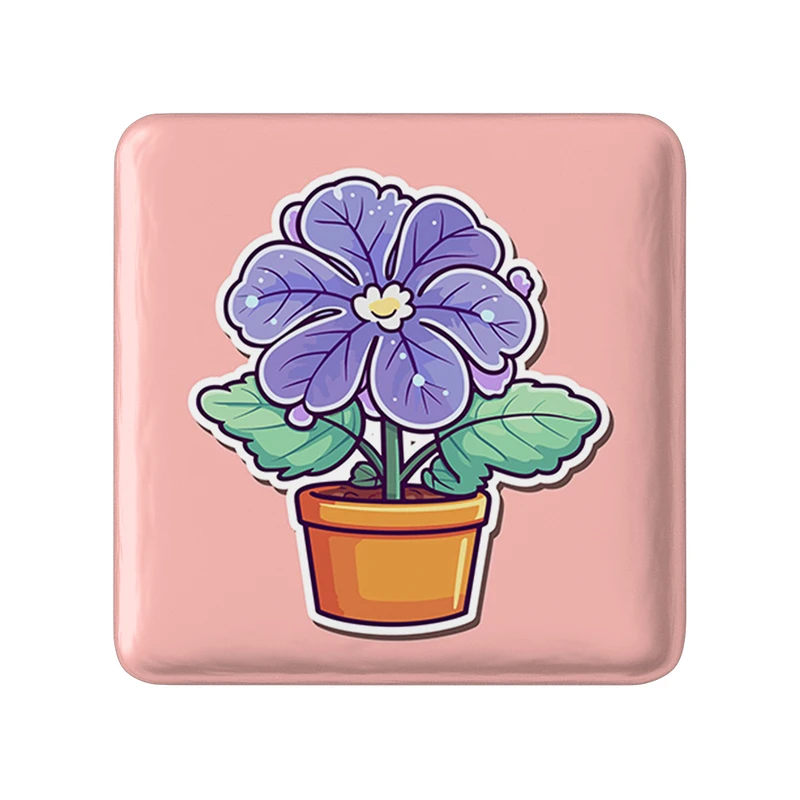 پیکسل خندالو طرح گل و گیاه مدل مربعی کد 36591