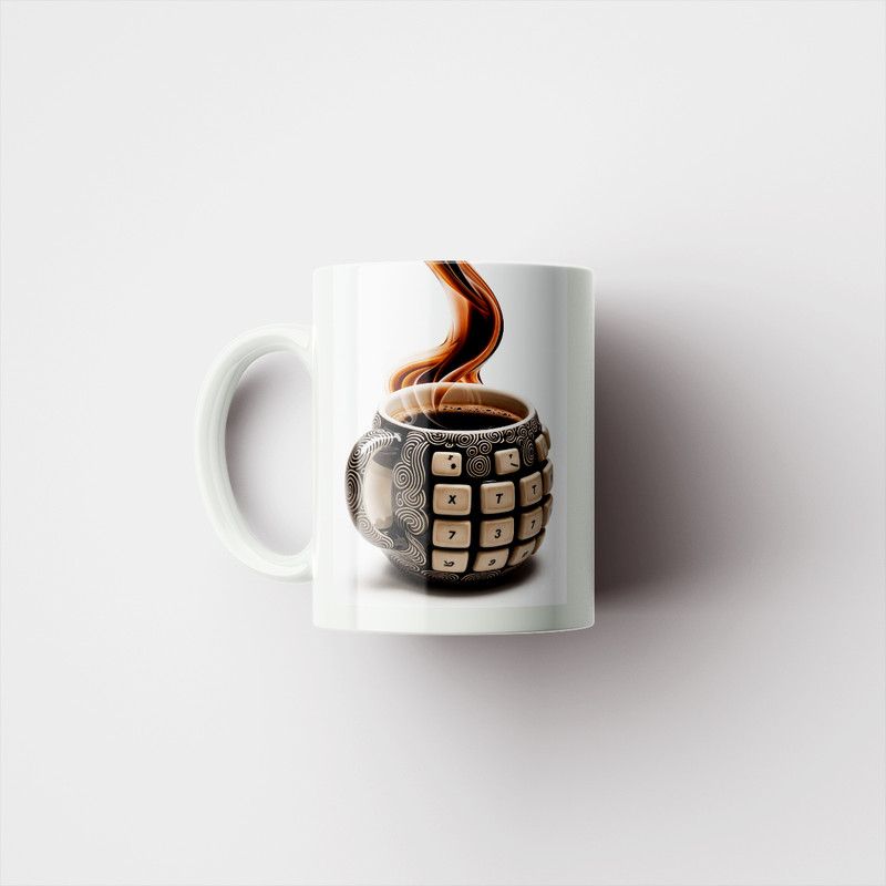 ماگ طرح فنجان قهوه بشکل ماشین حساب کد M115