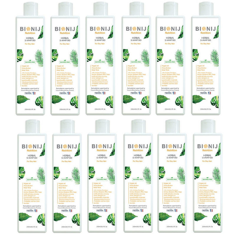 شامپو تقویت کننده مو بیونیج مدل nutrition حجم 250 میلی لیتر بسته 12 عددی