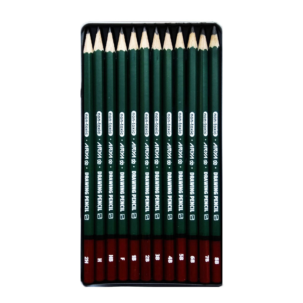 مداد طراحی آریا مدل Artist کد 004-3075 مجموعه 12 عددی