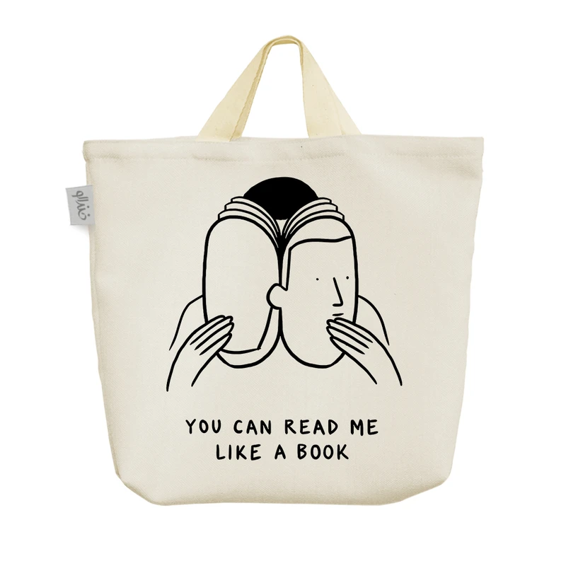 ساک خرید خندالو مدل من را مثل کتاب بخوان کد 5212