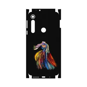 MAHOOT Rainbow Hair Digital Art-FullSkin Cover Sticker for Motorola One Macro