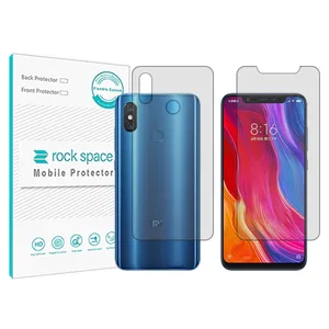 Rockspace transparent screen protector HyGEL model suitable for Xiaomi Mi 8 mobile phone with back protector