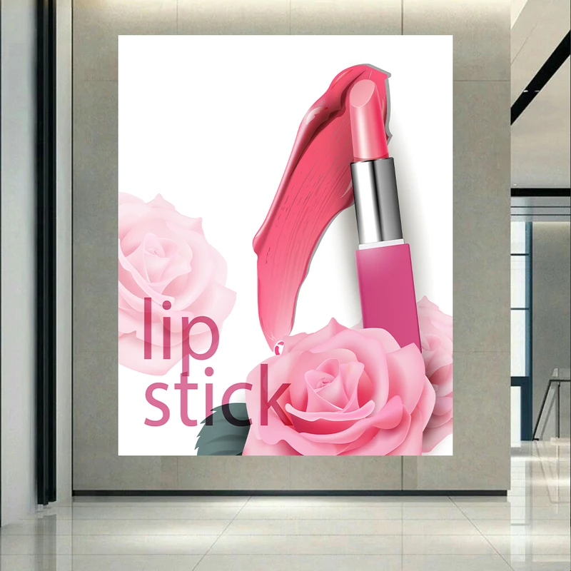 پوستر طرح مخمل رژ لب مدل گل رز کد AR303608