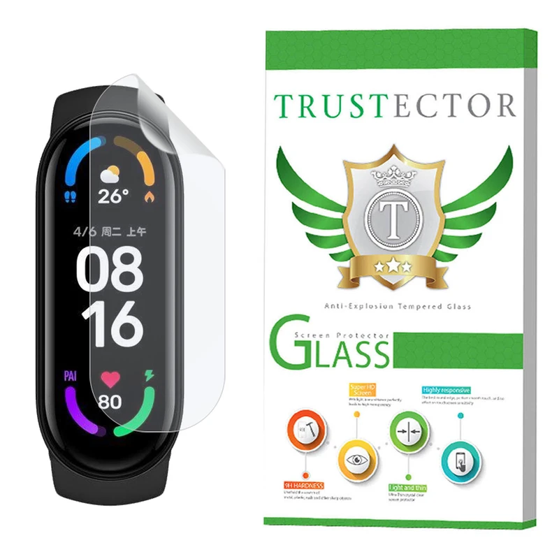  محافظ صفحه نمایش نانو تراستکتور مدل  TPWT-Glass مناسب برای مچ بند هوشمند شیائومی Mi Band 6 Global