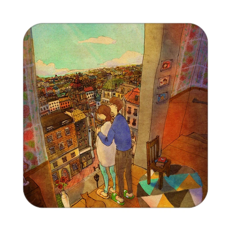 زیر لیوانی کاکتی طرح عاشقانه مدل mg10092