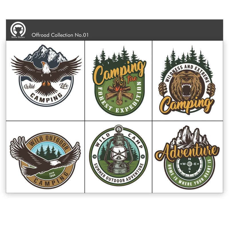 برچسب بدنه خودرو میو استیکر طرح آفرود- کد Off01 بسته 6 عددی