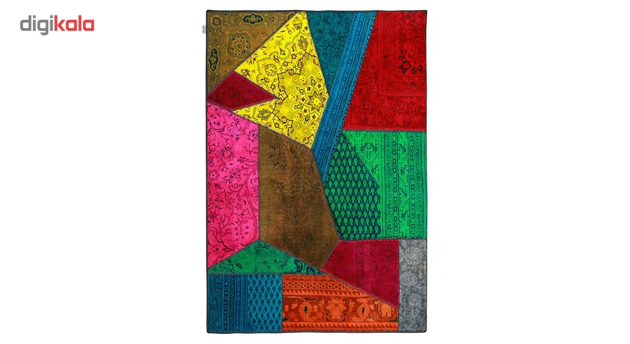 کلاژ فرش سه متری سبحه طرح چهل تکه پچ ورک کدFDC-155 main 1 1