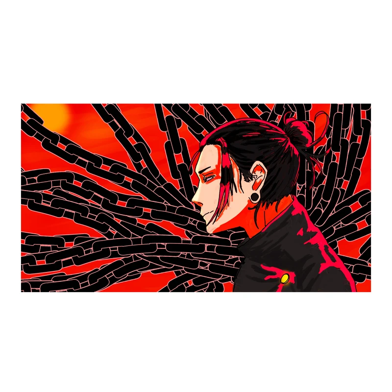 استیکر لپ تاپ و موبایل مدل انیمه طرح جوجوتسو کایسن سوگورو گتو jujutsu kaisen suguru geto کد 715