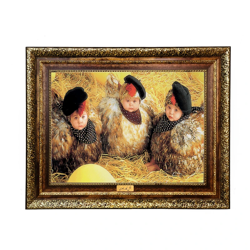 تابلو فرش ماشینی نقش نگار رضوی طرح کودکان کد 956H