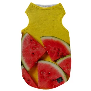 لباس سگ و گربه 27 طرح Watermelon Pieces Yellow کد MH566 سایز XL