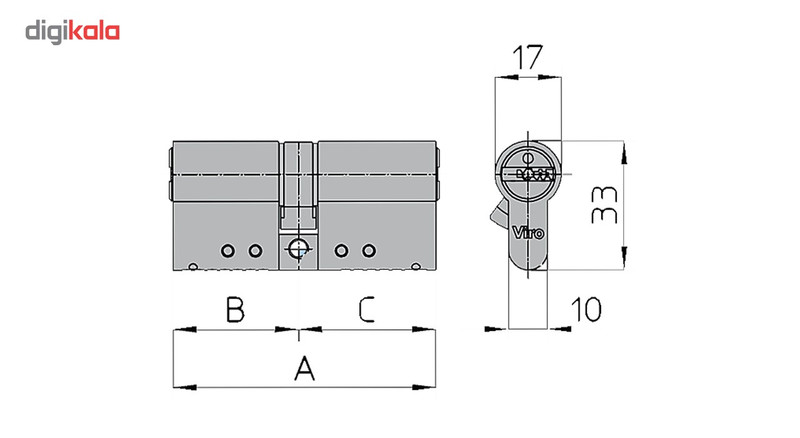سیلندر قفل ویرو مدل Palladium