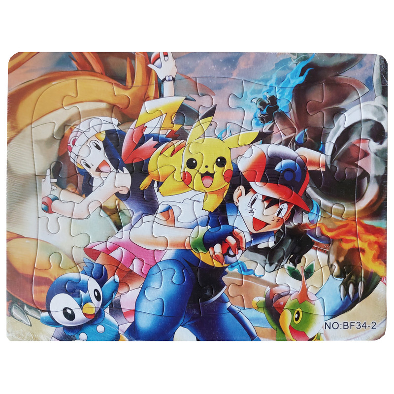 پازل 40 تکه مدل مقوایی طرح POKEMON کد 1