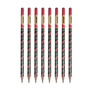 مداد مشکی ماین مدل PC852 طرح گلدار بسته 8 عددی