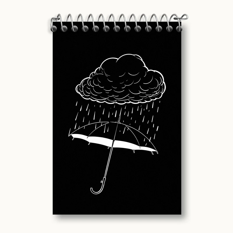 دفتر یادداشت 50 برگ خندالو مدل ابر و باران کد F2540