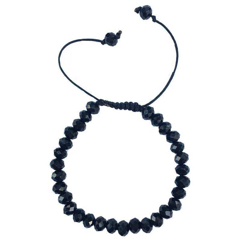 دستبند عود طرح کریستال مشکی مدل 100094 دستبند عود طرح کریستال مشکی مدل 100094