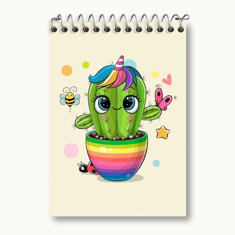 دفتر یادداشت 50 برگ خندالو طرح کاکتوس کیوت کد N1960