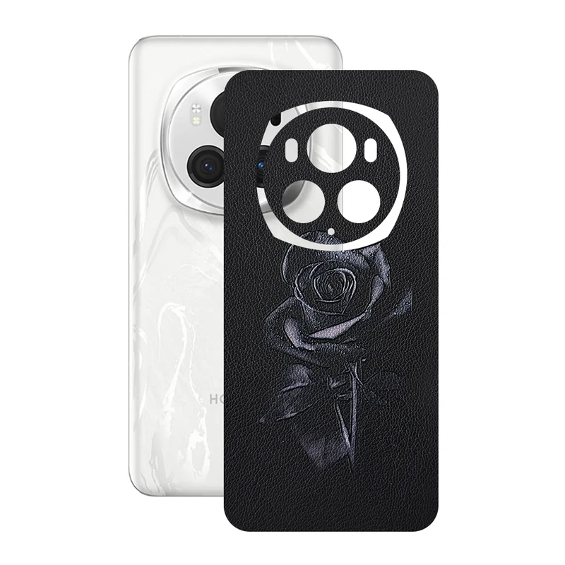 برچسب پوششی ریمکس مدل Leth طرح رز مناسب برای گوشی موبایل آنر Magic6 Pro