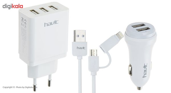 شارژر فندکی هویت مدل HV-ST802 3 in 1 شارژر فندکی هویت مدل HV-ST802 3 in 1