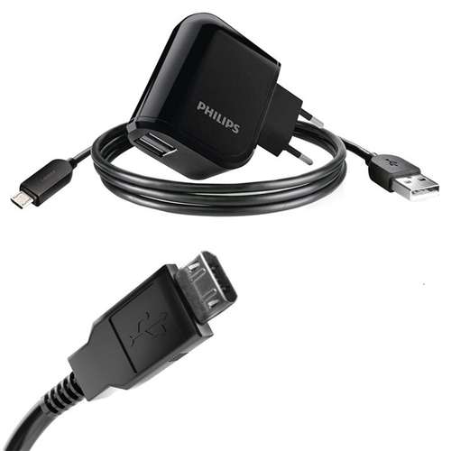 شارژر دیواری فیلیپس مدل DLP2207U/12 Ultra Fast به همراه کابل microUSB