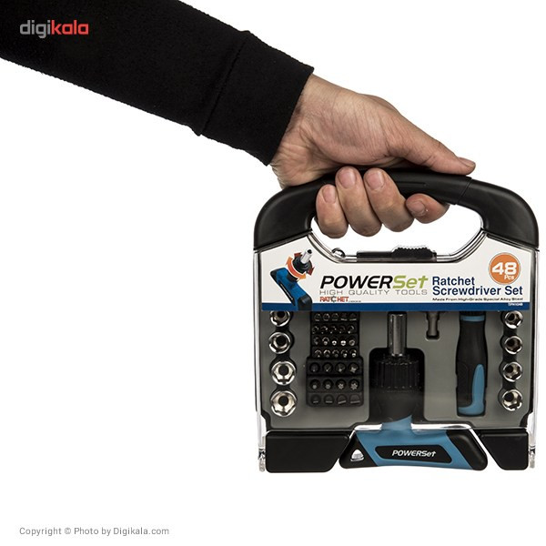 مجموعه 48 عددی سری پیچ گوشتی و آچار پاورست مدل TH1048