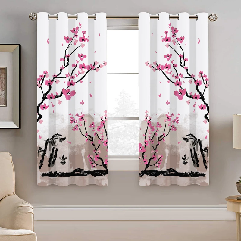 پرده نیروانا طرح شاخه مدل هازان کد 8445 سایز 140×200 سانتی متر