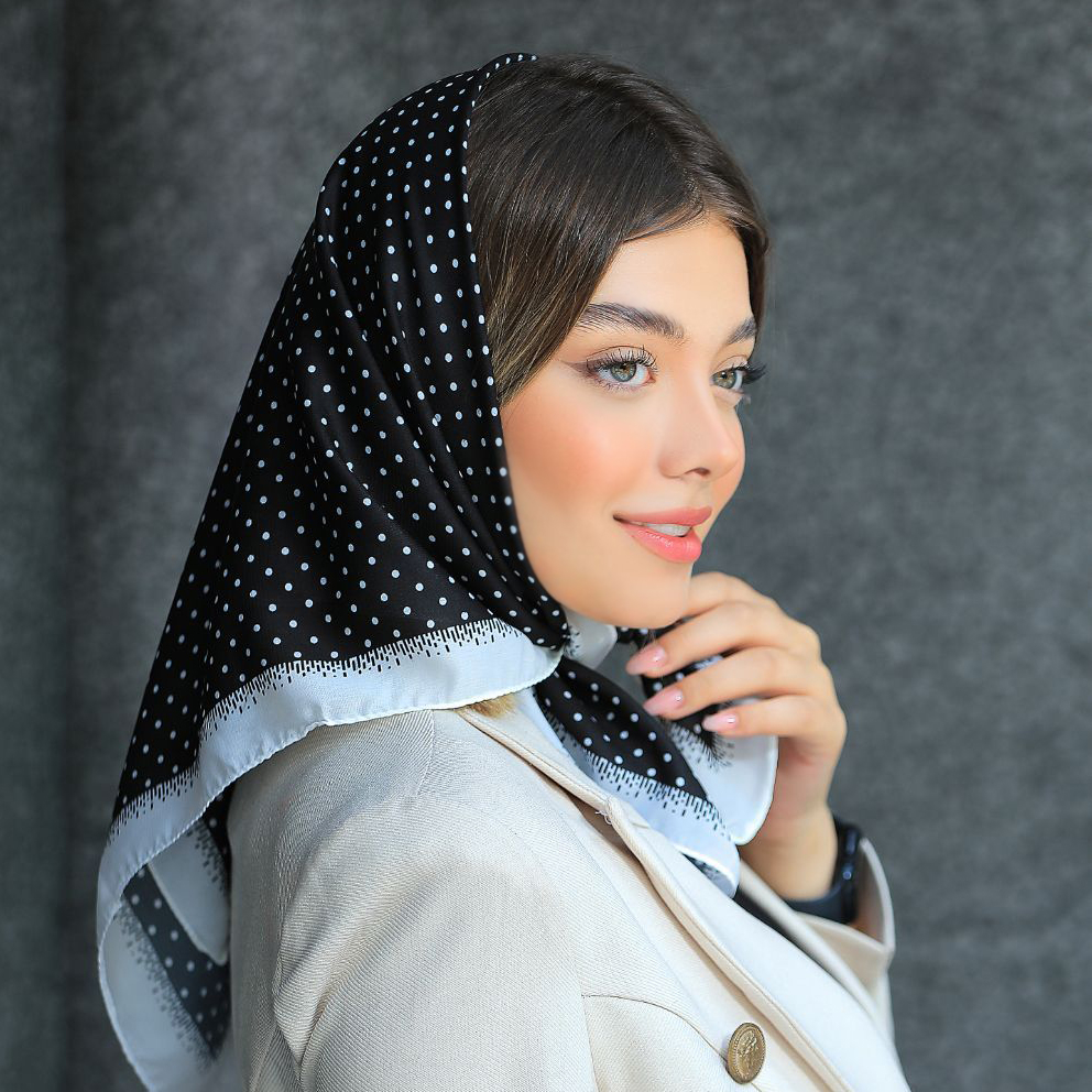 روسری زنانه مدل خالخالی مینی MS22-32