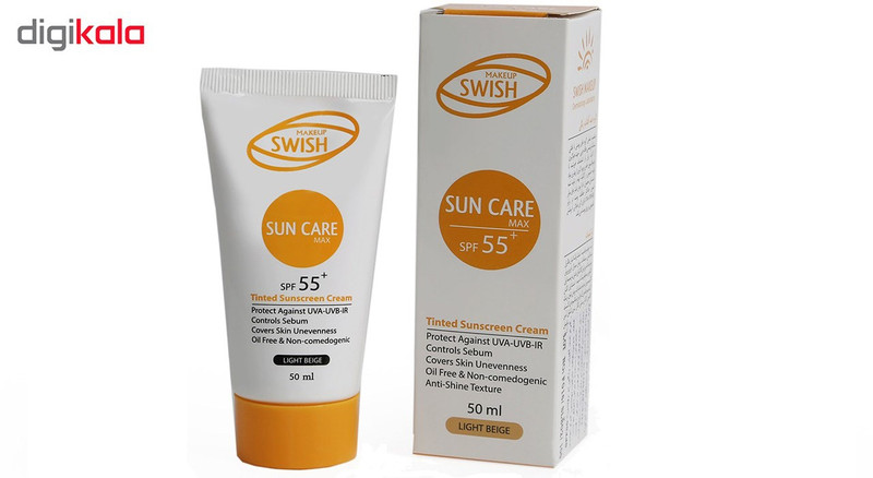 کرم ضد آفتاب رنگی سوئیش میکاپ مدل بژ روشن SPF 55 حجم 50 میلی لیتر