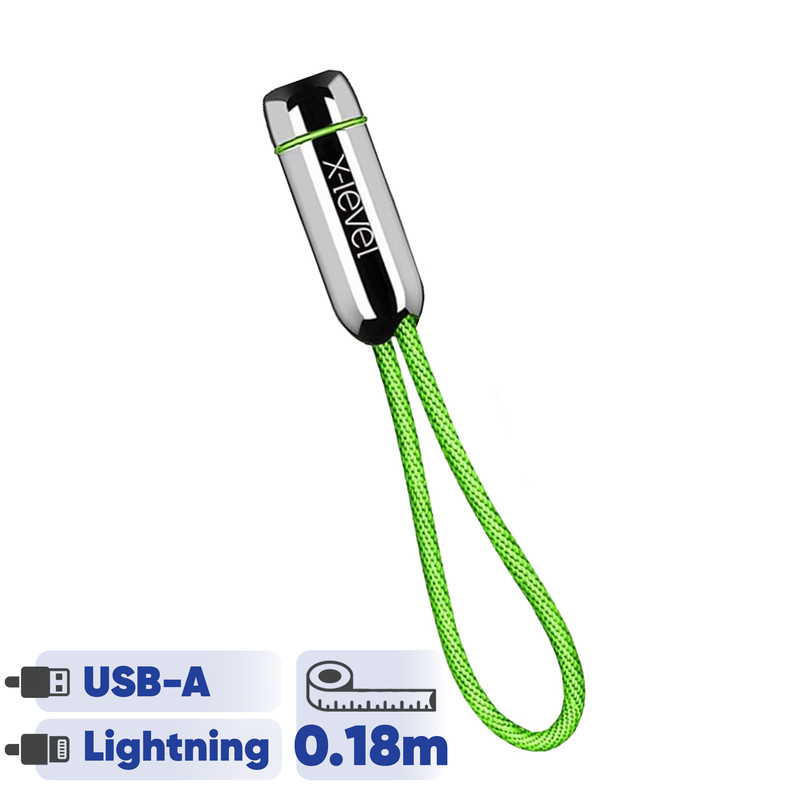 کابل تبدیل USB به لایتنینگ اکی یس مدل X-LEVEL طول 0.18 متر 