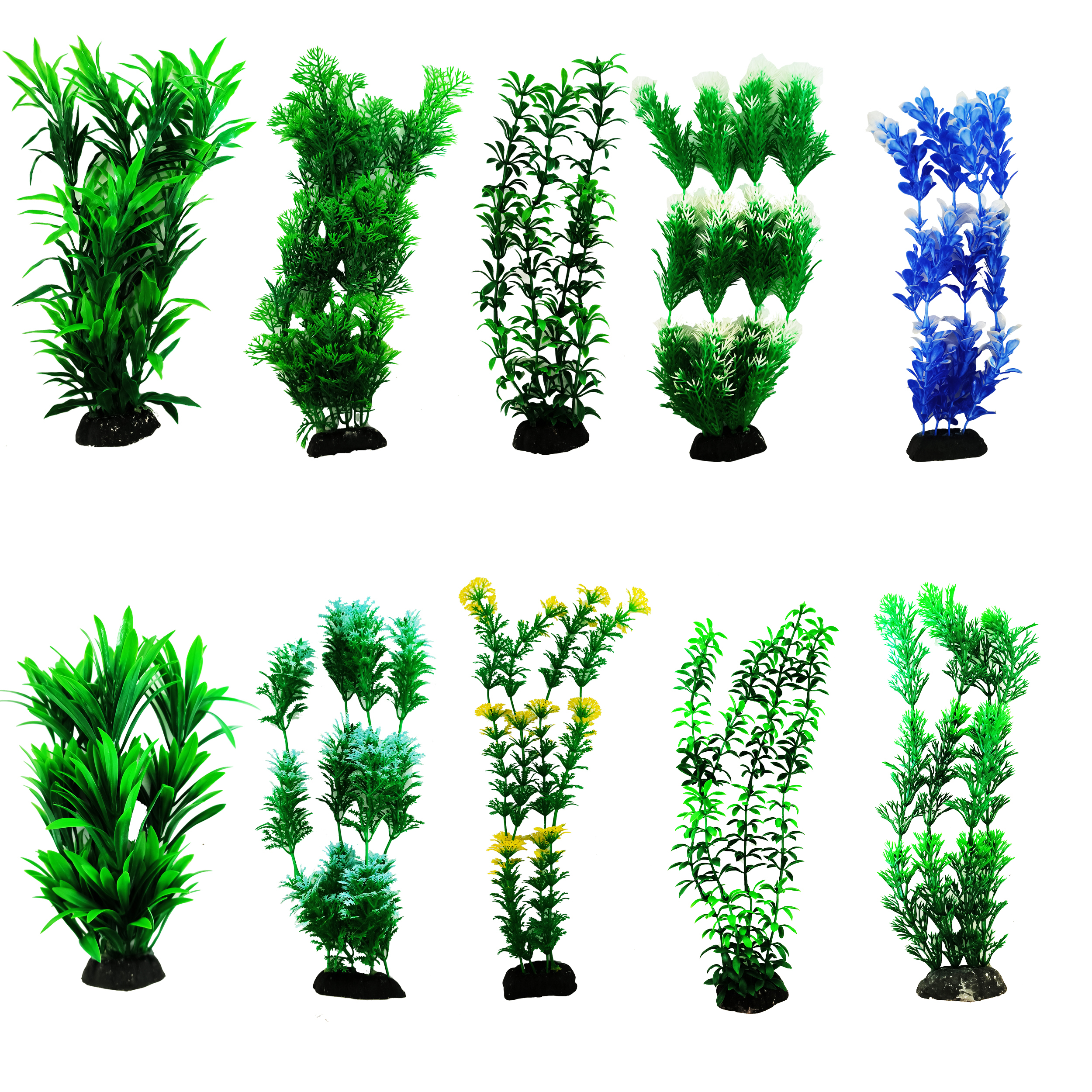 گیاه تزیینی آکواریوم کد SM089 مجموعه 10 عددی