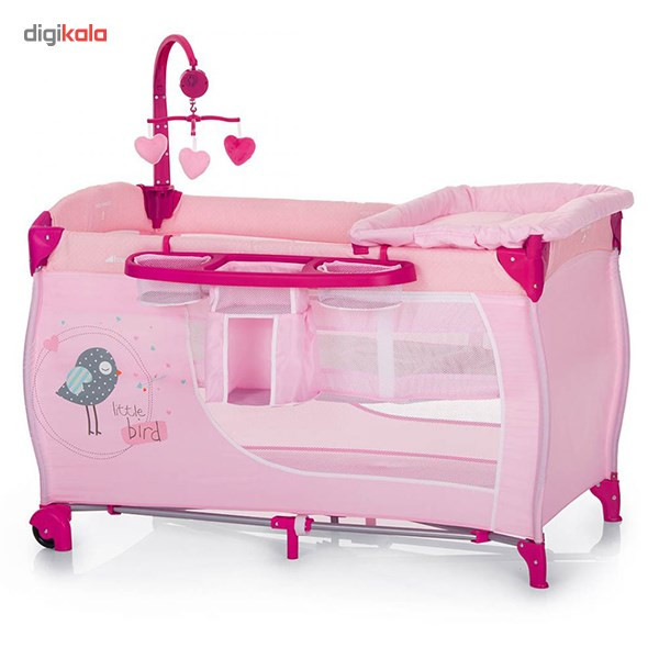 تخت و پارک بازی هاوک مدل Baby Center Birdie
