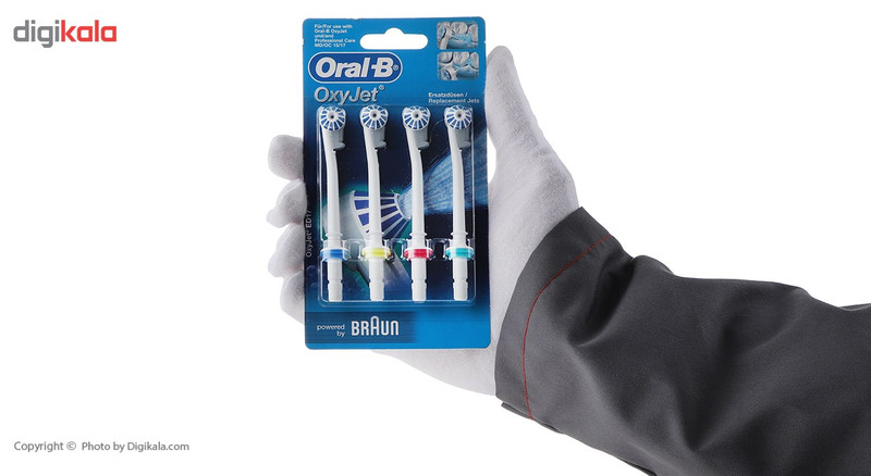 سری یدک مسواک برقی اورال-بی مدل ED 17-4 Oxyjet بسته 4 عددی